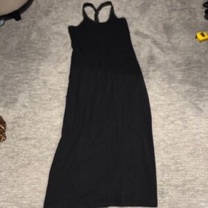 Lole Black Racerback Maxi Dress with Contrast Stitching medium